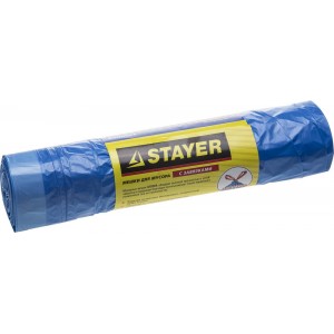 Мешки для мусора STAYER Comfort завязками, голубые, 30л, 20шт                                                                                                                                         