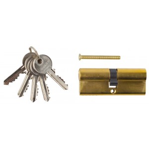 Личинка ЗУБР для врезного замка, цилиндровый, тип ключ-ключ, цвет латунь, 5-PIN, 70мм                                                                                                                            