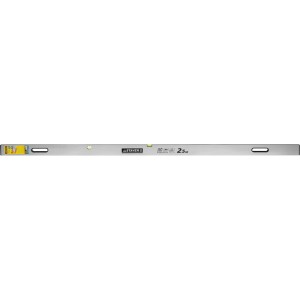 Правило-уровень STAYER PROFI алюминиевый, 2 глазка, 2 ручки, усилен прямоуг профиль, с ребром жесткости, 2,5м