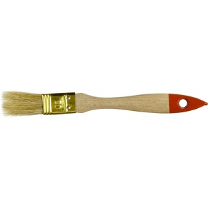 Кисть плоская ЗУБР УНИВЕРСАЛ-ОПТИМА, светлая щетина, деревянная ручка, 20мм