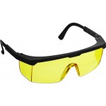 Желтые, очки защитные открытого типа, регулируемые по длине дужки, STAYER OPTIMA 