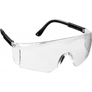 Прозрачные, очки защитные открытого типа, регулируемые по длине дужки, STAYER GRAND 