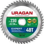 Диск пильный по дереву URAGAN Expert 230х32/30мм 48Т