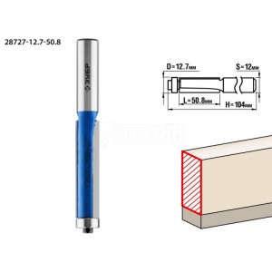Фреза ЗУБР 12.7x50.8мм, хвостовик 12мм, кромочная с нижним подшипником