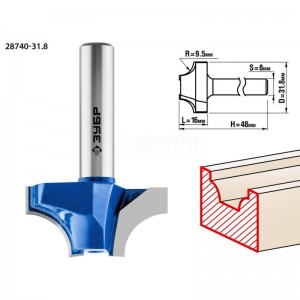 Фреза ЗУБР 31,8x16мм, радиус 9.5мм, пазовая фасонная №1