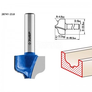 Фреза ЗУБР 23,8x16мм, радиус 4.8мм, пазовая фасонная №2
