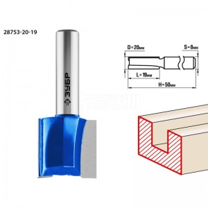 Фреза ЗУБР 20x19мм, хвостовик 8мм, пазовая прямая