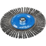 Щетка дисковая для УШМ ЗУБР ЭКСПЕРТ, плетеные пучки стальной проволоки 0,5мм, 175ммхМ14