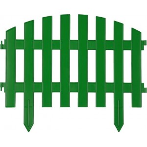 Забор декоративный GRINDA АР ДЕКО, 28x300см, зеленый