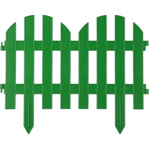 Забор декоративный GRINDA ПАЛИСАДНИК, 28x300см, зеленый