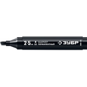 Маркер ЗУБР МП-300К черный, 2-5 мм клиновидный перманентный с увелич объемом
