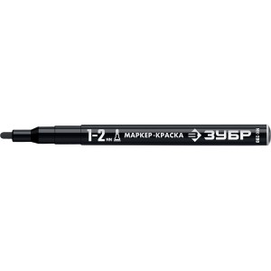 Маркер-краска ЗУБР МК-200 черный, 1-2 мм, круглый наконечник